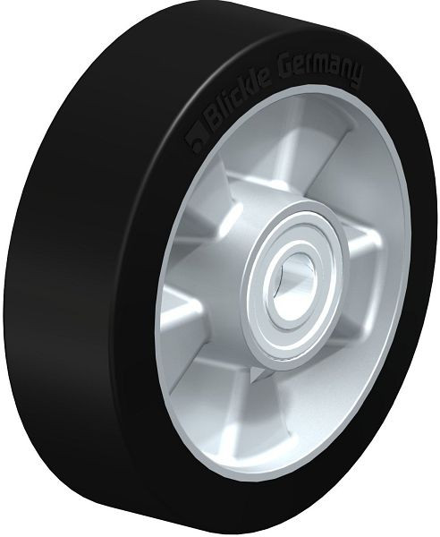 Blickle ALEV 160/20K Rad aus Elastik-Vollgummi, Schwarz, 234104