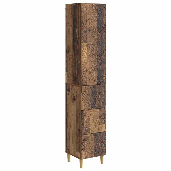 vidaXL Schrankset 2-teilig Altholz 33 x 34,5 x 90 cm Holzwerkstoff, 3416734