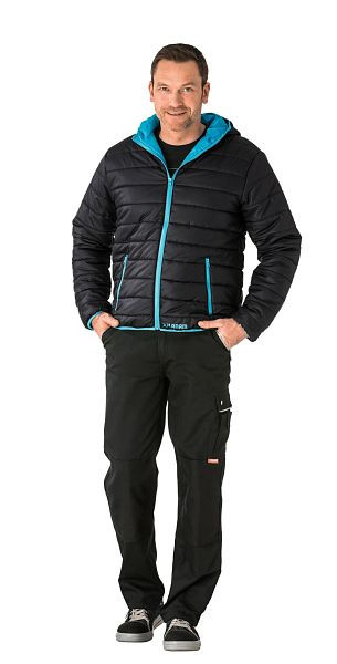 Planam Outdoor Lizard Jacke, schwarz/blau, Größe S, 3696044