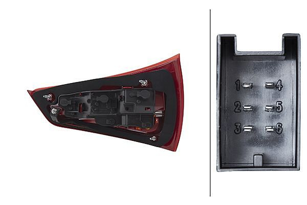 HELLA Heckleuchte, Glühlampe, für u.a. Audi A1 (8X1, 8XK), ECE/CCC, links, 2SK 010 436-091