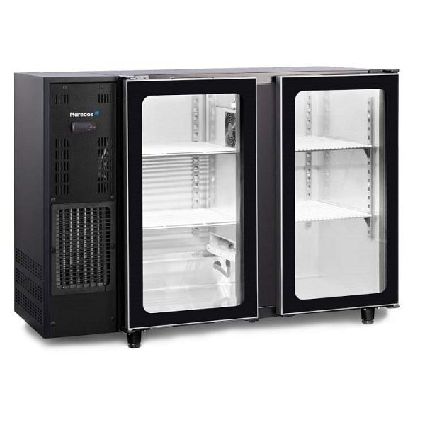 Marecos schwarzem Barkühlschrank mit 2 Glastüren, 206.022