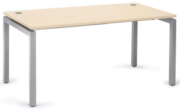 Deskin Schreibtisch 4-Fuß Basic MULTI M, Ahorndekor, B 800 x T 800 x H 740 mm, 227352