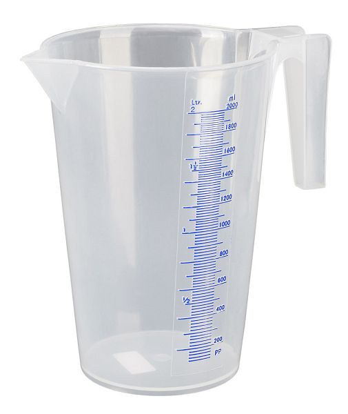 Rapid Kunststoffmessbecher für 2 Liter, transparent und mit Maßeinteilung, 24 110