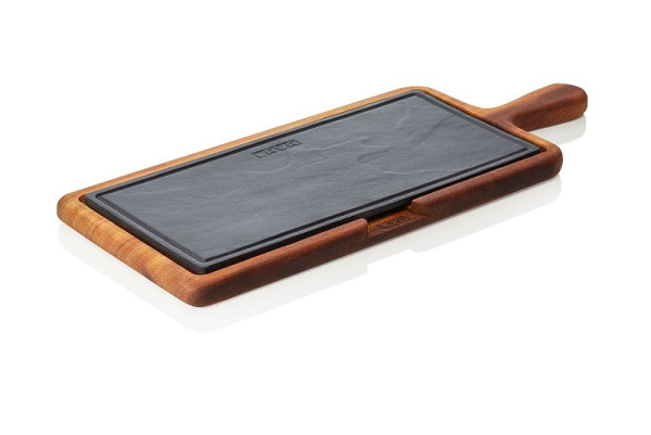 WAS Servierplatte Griff, emaillierter Gusseisenplatte, eckig, 367203037