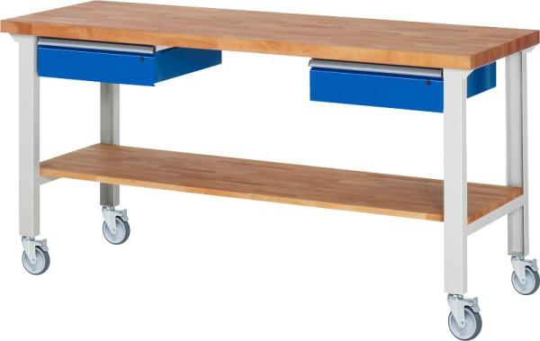 RAU Fahrbare Werkbank 7002A7, 2000x700x1000mm, 4 Lenkrollen, 05-7002A7-207B4S4.11