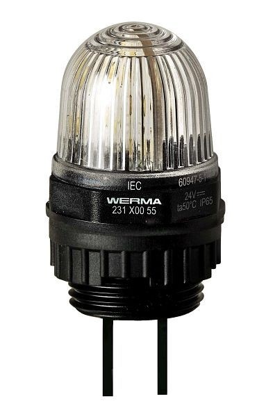 WERMA LED-Dauerleuchte Einbaumontage 24VDC 152 x 29 mm CL- klar, 231.400.55