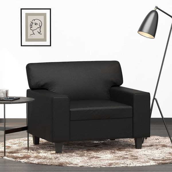 vidaXL Sessel Schwarz 60 cm Kunstleder, Blickfang, Top-Qualität, 359407