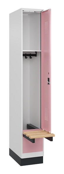 C+P Spind Evolo PLUS, 1 Abteile, 1950x300x815mm, 9016/3015, Zylinderschloss, 049040-10 S10045