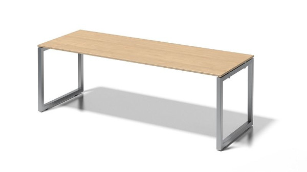 Bisley Cito Schreibtisch, 730 mm höhenfixes O-Gestell, H 19 x B 2200 x T 800 mm, ahorn/silber, DOF2208MP355
