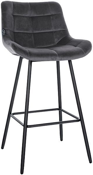 CLP Barhocker Weston Samt, dunkelgrau, 321467, 4251756483937