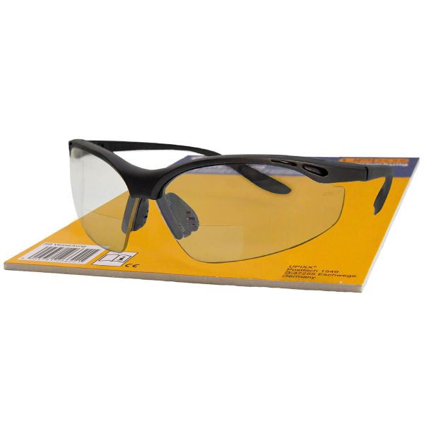L+D LETTURA Bifocal Schutzbrillen, Lesehilfe EN166, farblose PC Sichtscheiben, kratzfest, antifog, SB-Aufmachung, Stärke 1,5, VE: 10 Stück, 26702SB-1,5