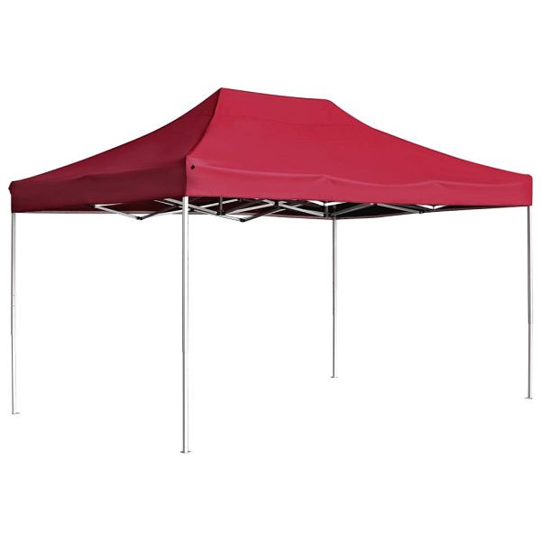 vidaXL Profi-Partyzelt Faltbar Aluminium 4,5x3 m Weinrot, 45494