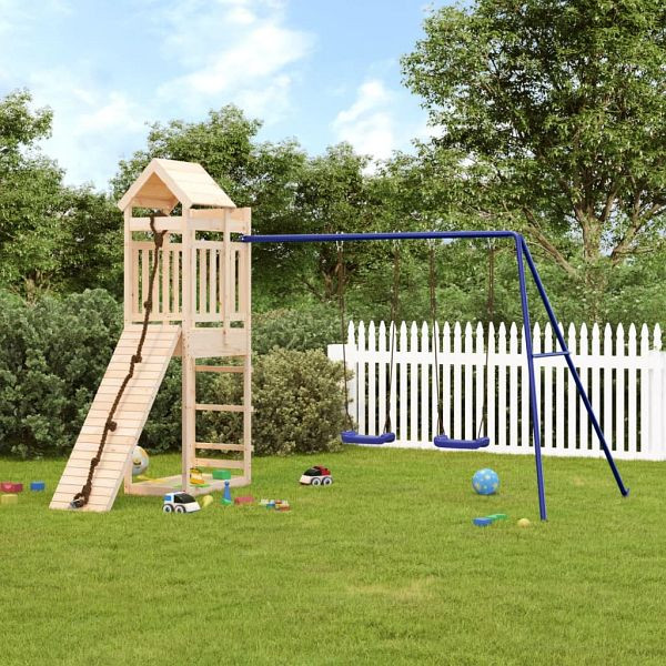 vidaXL Spielturm Massivholz Kiefer, Material: PP (Polypropylen), Metall, 3156946