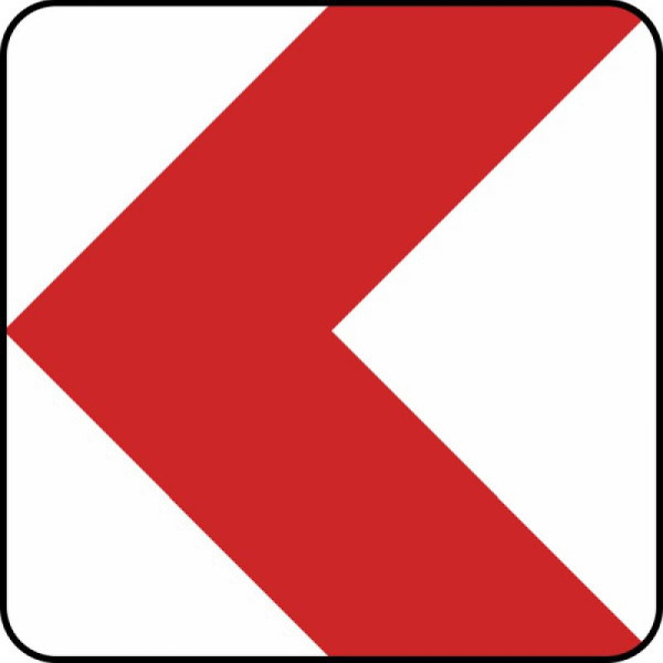 Stein HGS Richtungstafel in Kurven, linksweisend, 2500 mm / RA2 / Alform, 625-13-122