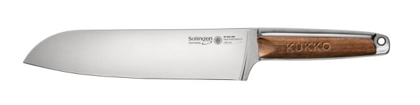 KUKKO Santokumesser mit Wallnussholz-Griff, 200 mm Klingenlänge, 90-205-200