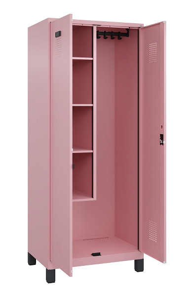 C+P Putzmittel-Spind Evolo PLUS, mit Füßen, 2 Abteile, 1950x800x500mm, 3015/301, Zylinderschloss, 049110-02 S10051