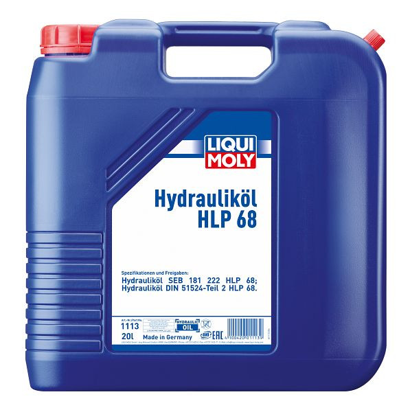 LIQUI MOLY Hydrauliköl HLP 68, Kanister Kunststoff, VE: 20 Liter, 1113