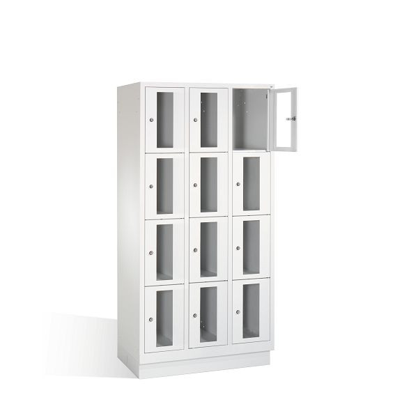 C+P Schließfachschrank Classic, H1800xB900xT500mm, Farbe: Lichtgrau, 8020A304 S10000