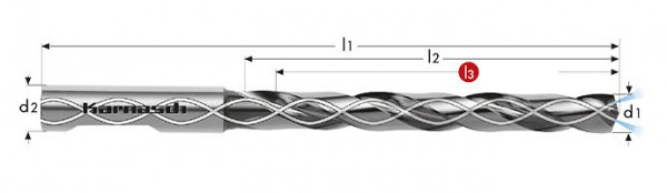 Karnasch VHM-Hochleistungsbohrer mit IK d=9,7 / L3= 35 HEK DVC-X2, 2204050970035