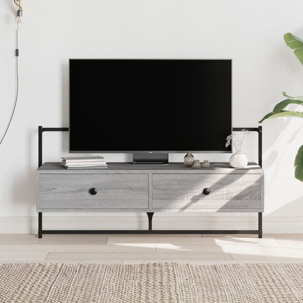 vidaXL TV-Wandschrank Grau Sonoma 100,5x30x51 cm Holzwerkstoff, 833461