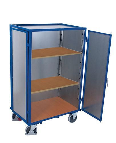 DENIOS Schrankwagen mit Doppelflügeltür, Treibriegelverschluss, 3 Etagen, 1045 x 685, 272685