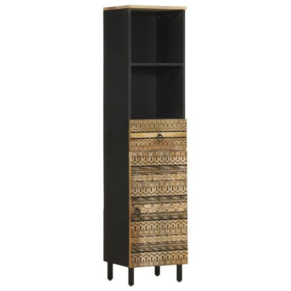 vidaXL Badschrank 38x33,5x160 cm Massivholz Mango, 4018650