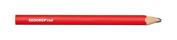 GEDORE red Bau-Bleistift, Länge 175mm oval rot, VE: 12 Stück, 3301432