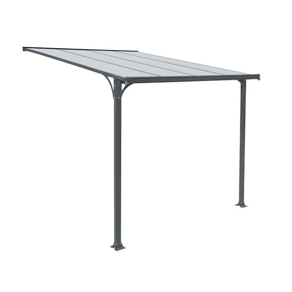 HOME DELUXE Vordach Haustür CUBIS - Größe L, 294 x 150 x 238 / 258 cm, 50419