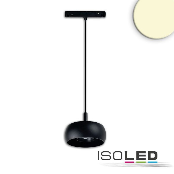 ISOLED Track48 Hängeleuchte Circle 8W, 45°, 48V DC, schwarz, 3000K, 116304