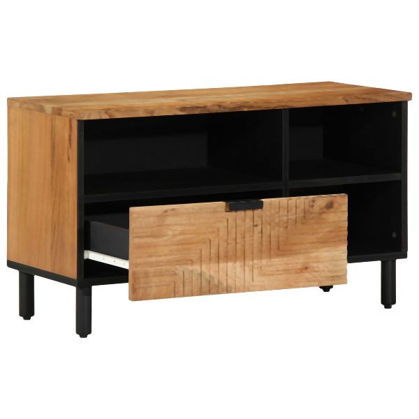 vidaXL TV Schrank 80x33,5x46 cm Massivholz Akazie, 4017773