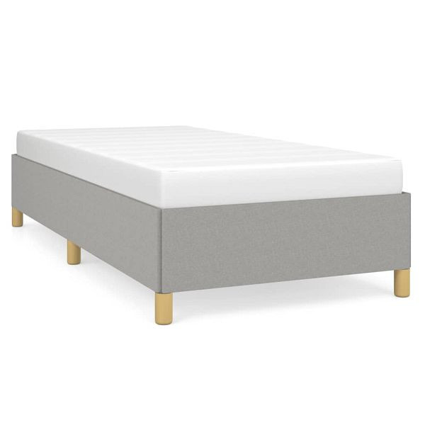 vidaXL Bettgestell Hellgrau 90x200 cm Stoff, Material: Stoff (100% Polyester), Sperrholz, Holzwerkstoff, 347133