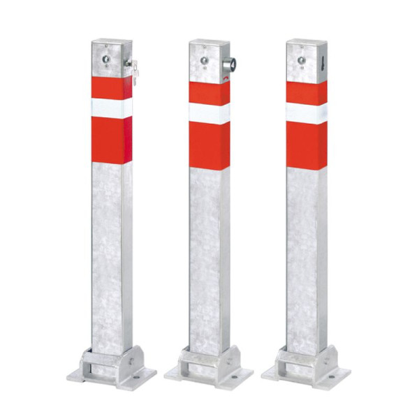 Stein HGS Absperrpfosten -Steel Line-, umlegbar, mit Sicherheitschloss, gleichschließend, inkl. 2 Schlüssel, ohne, 14215-00