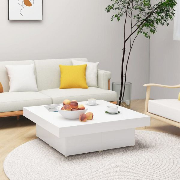 vidaXL Couchtisch Weiß 90x90x28 cm Holzwerkstoff, 806912