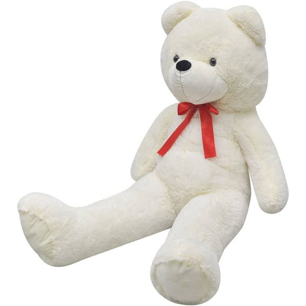 vidaXL Weicher XXL-Plüsch-Teddybär Weiß 160 cm, lebensecht, 80101