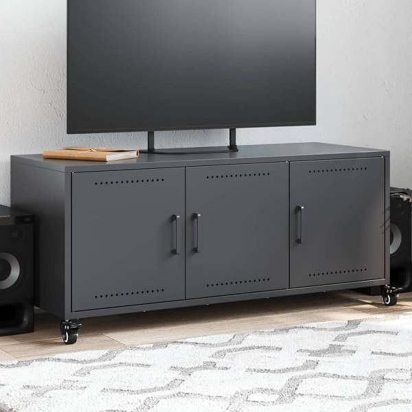 vidaXL TV-Schrank Anthrazit 100,5x39x43,5 cm Kaltgewalzter Stahl, 846646