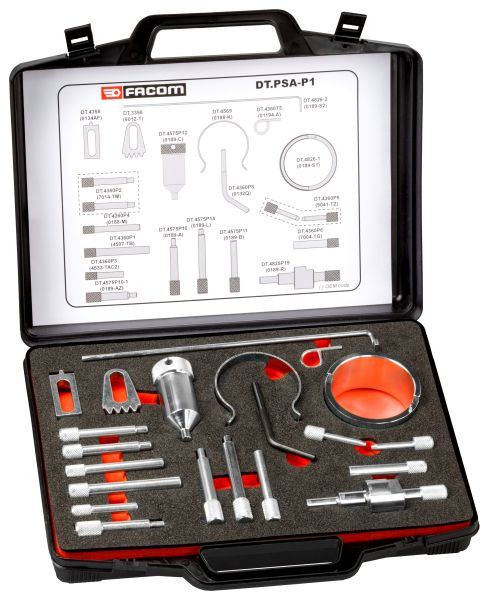 Facom Werkzeugsortiment zur Motoreneinstellung PSA - Benzinmotoren, DT.PSA-P1