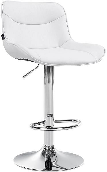 CLP Barhocker Vonore Kunstleder chrom, weiß, 323571