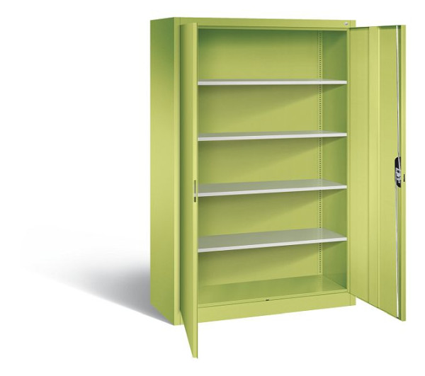 C+P Büroschrank Acurado, H1950xB1200xT500mm, Farbe: Viridingrün / Viridingrün, Muldengriff, 5 OH, 9480-000 S10773