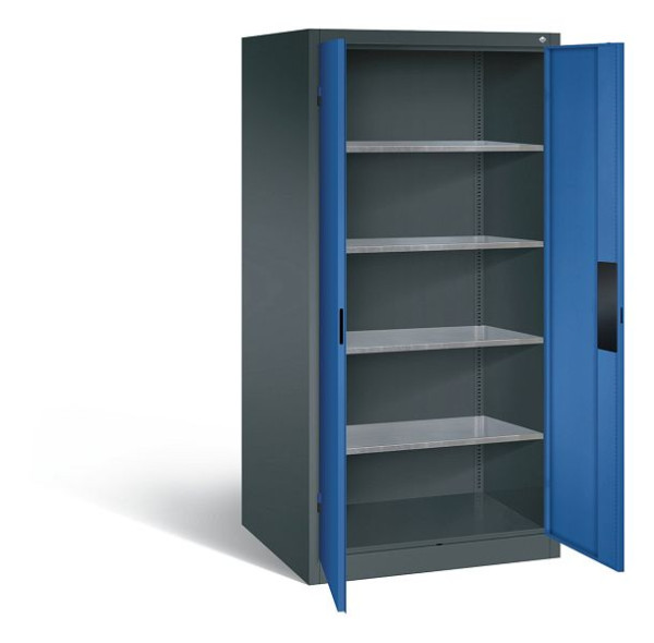C+P Werkzeugschrank Acurado, H1950xB930xT800mm, Farbe: Anthrazitgrau / Enzianblau, Muldengriff, 8924-052 S10120