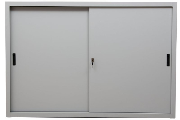 Gürkan Schiebetürenschrank, 45 x 160 x 109 cm, Lichtgrau, Fachboden Stück 2, SLC.1016, 100275