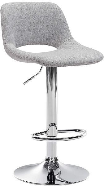 CLP Barhocker Camden Stoff chrom, hellgrau, 324147