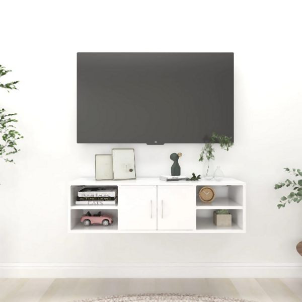 vidaXL Wandregal Weiß 102x30x29 cm Holzwerkstoff, 806256