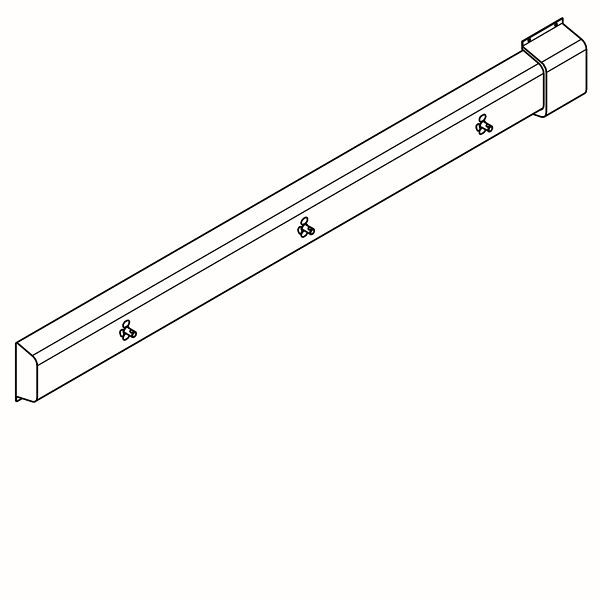 KWC Armatureneinheit, Edelstahl, Wandmontage, 3 Waschplätze, 1840 mm, Wasseranschluss von hinten rechts, 2030071519
