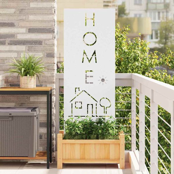 vidaXL Garten Sichtschutz-Leinwand Weiß 50 x 140 cm, 876337