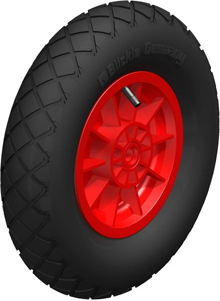 Blickle PK 402/20-75R-ROT Rad, Luftreifen, Schwarz, 454041