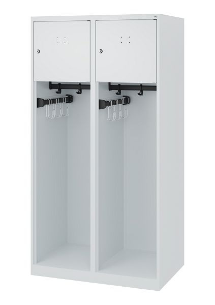 C+P Feuerwehrspind Evolo, Modell YOUNGSTER, 2 Abteile, H1530xB800xT500 mm, Lichtgrau, 0490015-22 S10000