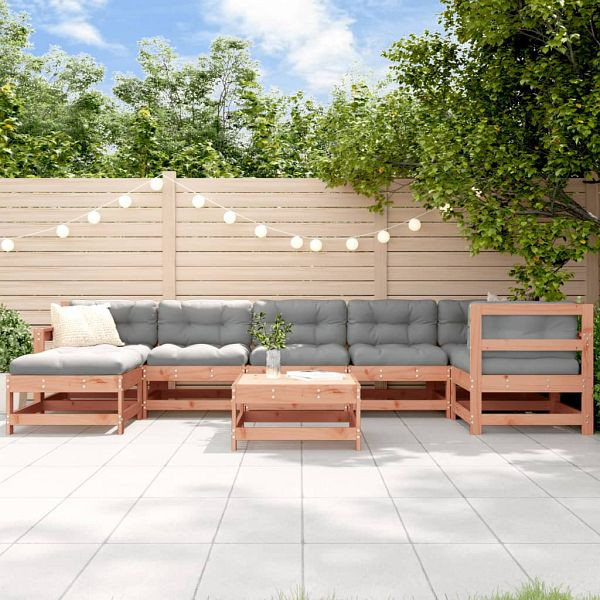 vidaXL 8-teilig Garten-Lounge-Set mit Kissen Massivholz Douglasie, 3185890