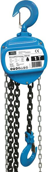 Güde Stirnradflaschenzug 1000 kg, Lastkette: 3 m, 55103, 4015671551030