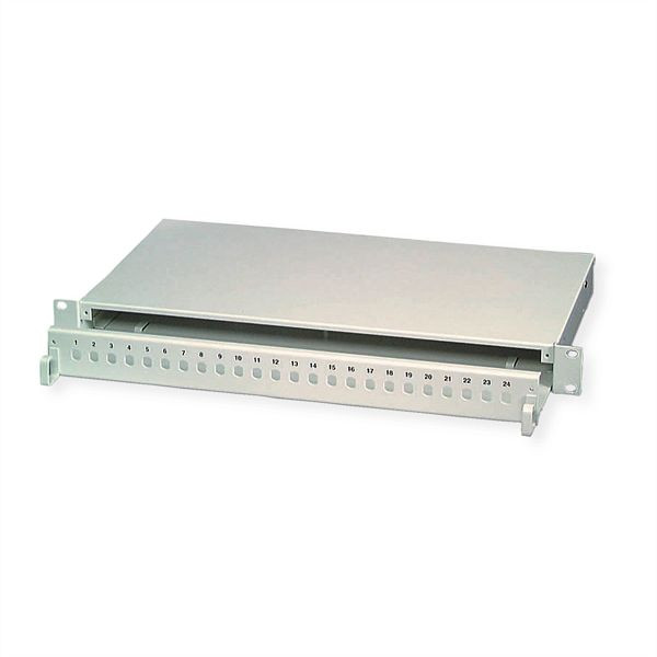 VALUE 19"-Spleißbox leer 1 HE, ausziehbar, 24x ST, 21.99.0614