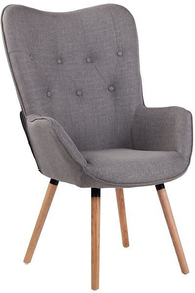 CLP Lounger Ashford Stoff natura, grau, 312560, 4251756407162